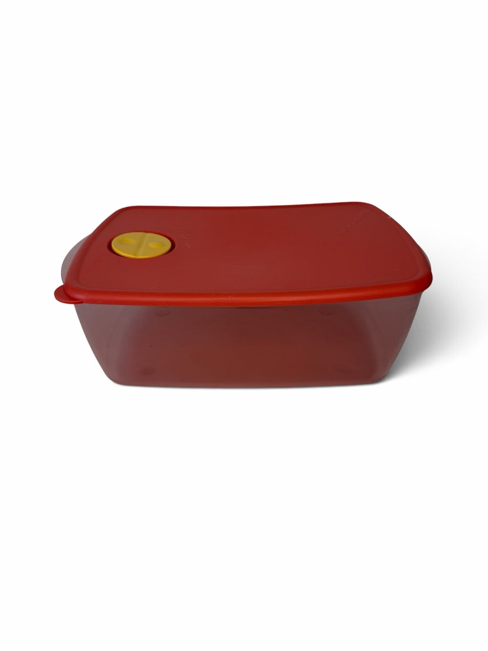 Tupperware Rock N Serve 3.5 L 3380A-1 Food Storage Container w/Yellow Vent Lid